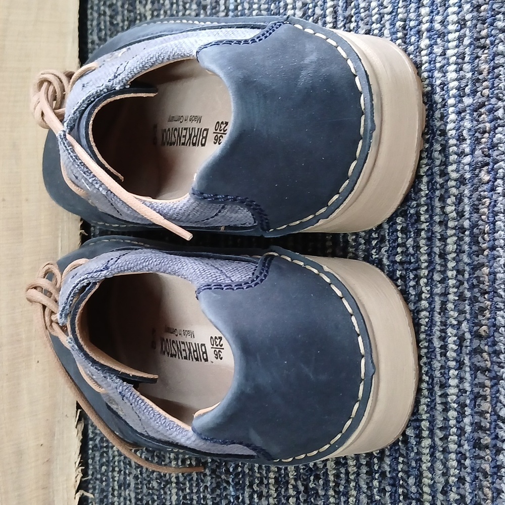 Nwt Birkenstock - Memphis Navy Shoe W 5 - Picture 4 of 6